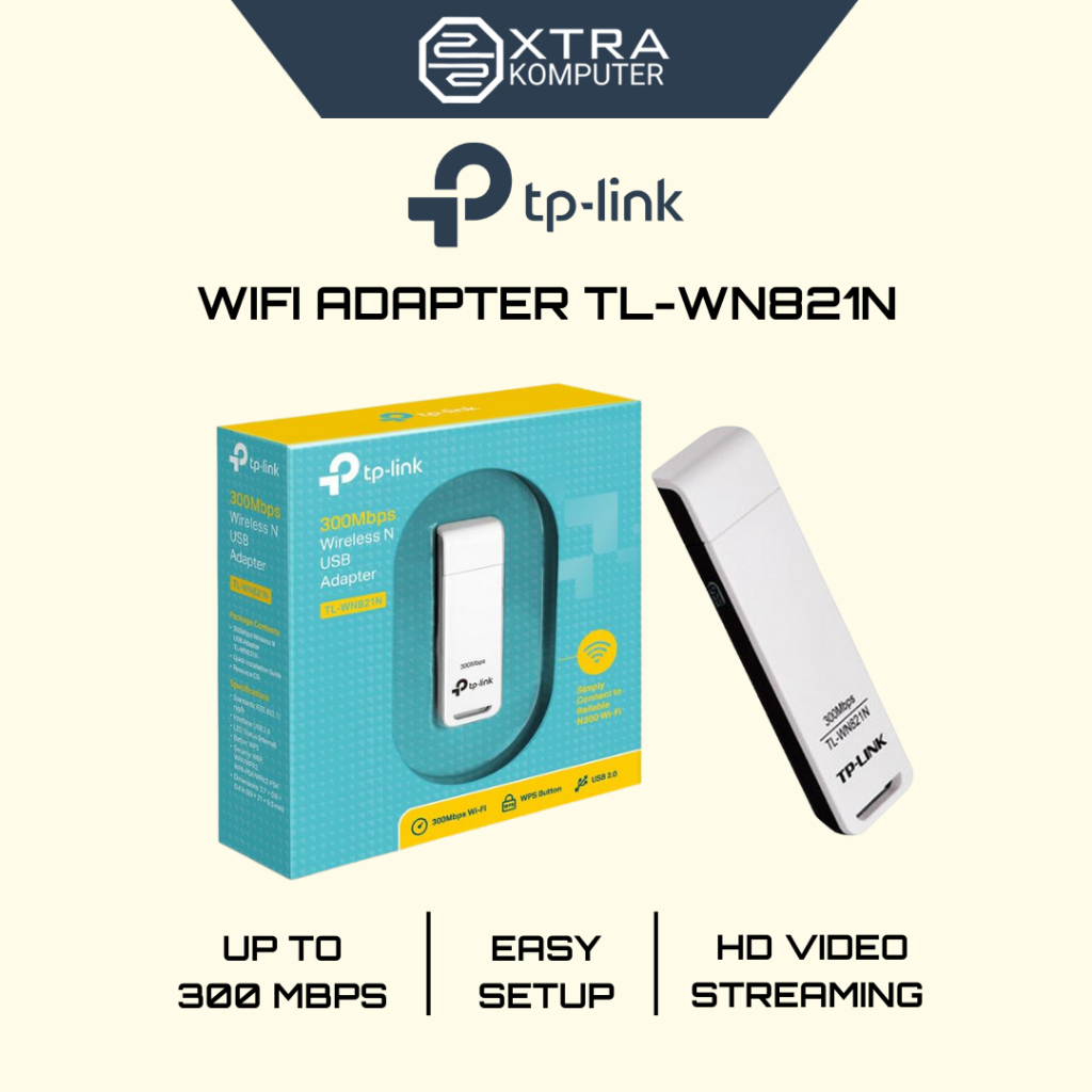 TP-LINK TL-WN821N TPLink 300Mbps Wireless N USB Adapter