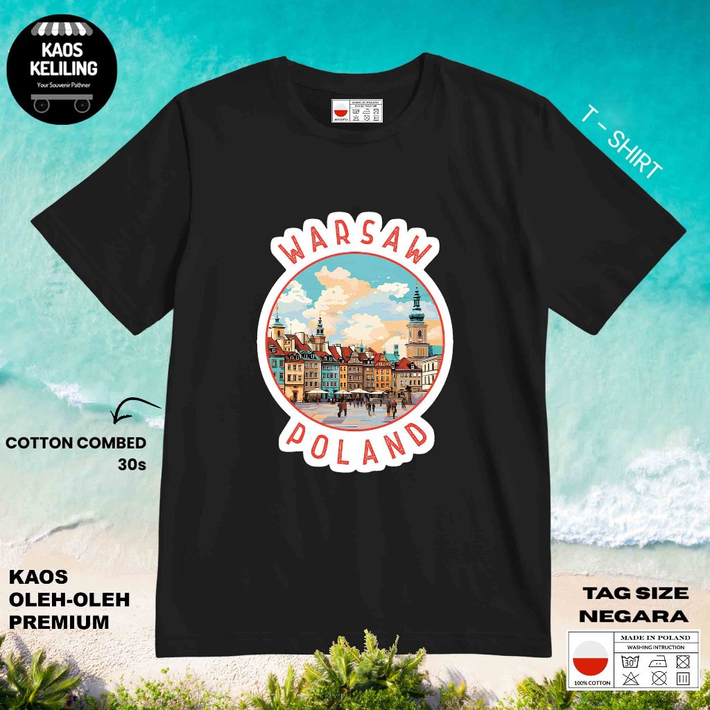 POLAND SOUVENIR เสื้อยืด 4 พร้อม POLAND ALCI LABEL TAG ของขวัญพรีเมี่ยม SOUVENIR CLOTHES