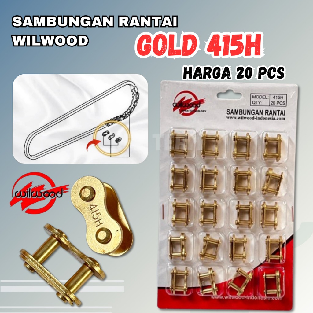 [20 ชิ้น] WILWOOD 415H GOLD CHAIN ราคาเชื่อมต่อ 20 ชิ้น WILWOOD