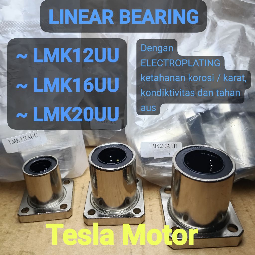 หน้าแปลนเชิงเส้น Square motion LMK12UU LMK16UU LMK20UU เครื่องพิมพ์ 3D