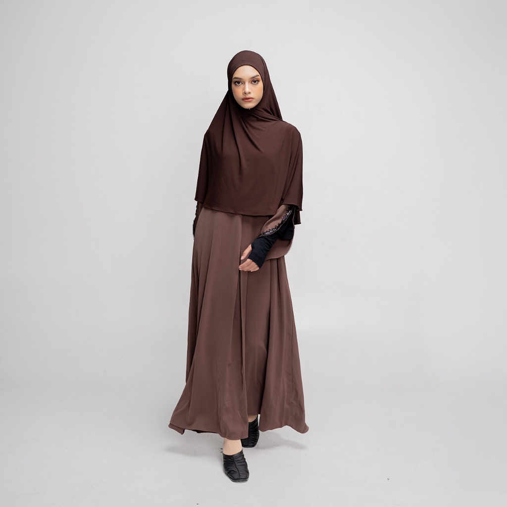 TUBITA - Abaya Aluna Mauve Dress Abaya Umbreh Gamis มุสลิมผู้หญิง Cool Flowly