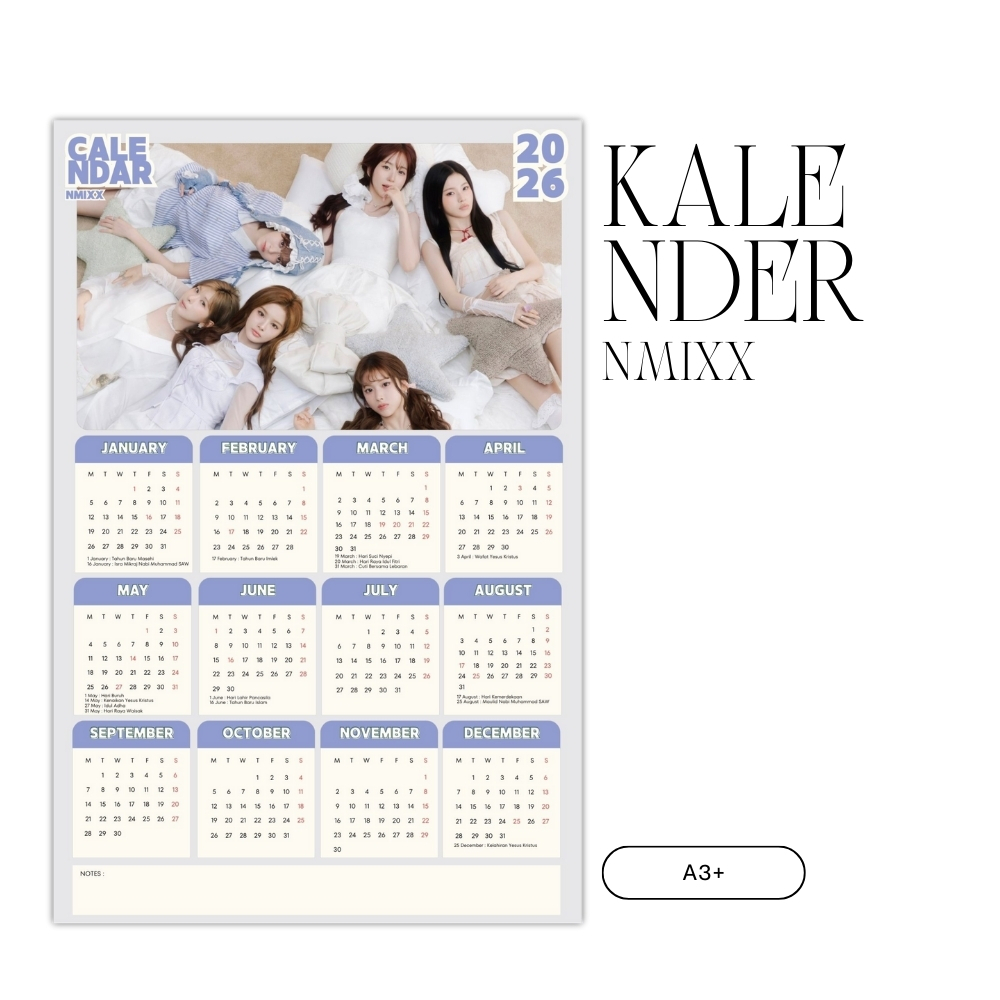 2026 CALENDAR NMIXX KPOP UNOFFICIAL เกาหลี NSWER HAEWON LILY SULLYOON JINNI BAE JIWOO KYUJIN