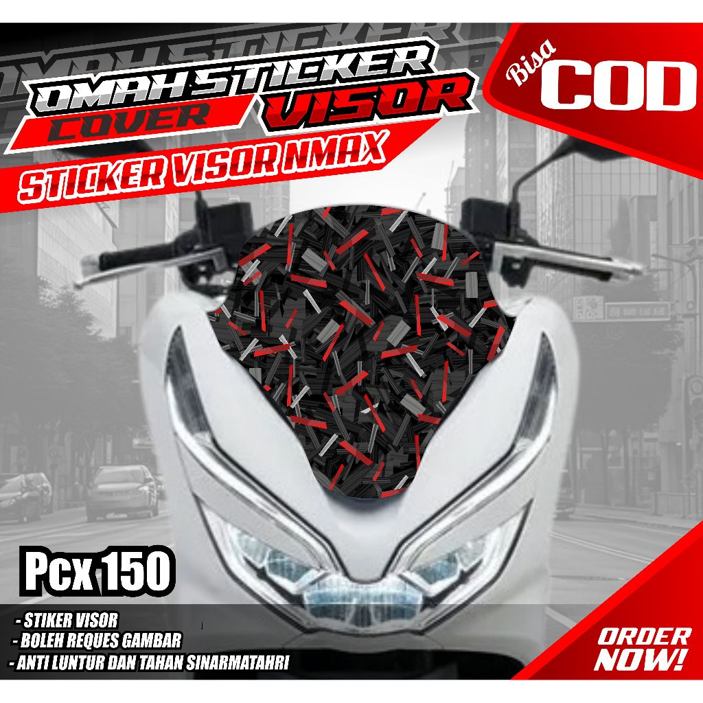 Pcx 150 Visor Sticker / Pcx 160 Visor Sticker / ใหม่ล่าสุด New Pcx 160 Visor Sticker ล่าสุด Carbon M