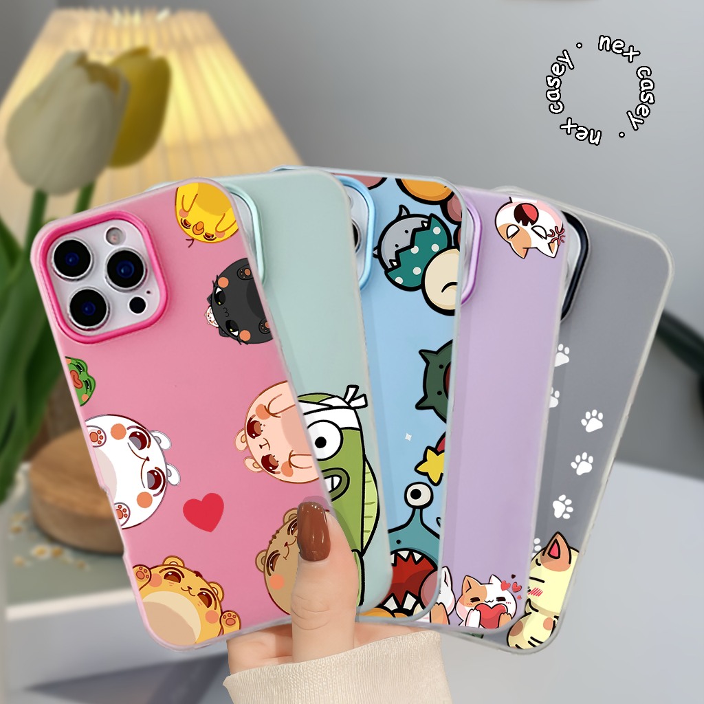 CASE CASING JELLY สี 2 IN 1 MOTIF THE MONSTER COMPATIBLE สําหรับ REALME 5 5i 5S 14 14T 15T C11 C15 C