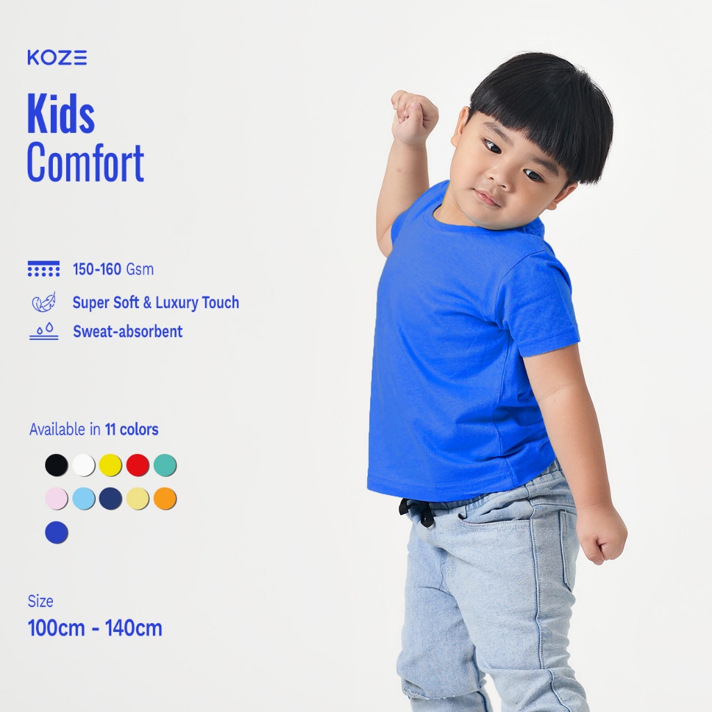 KAZE - Kids Premium Royal Blue T-shirt - เสื้อยืดเด็ก Royal Blue