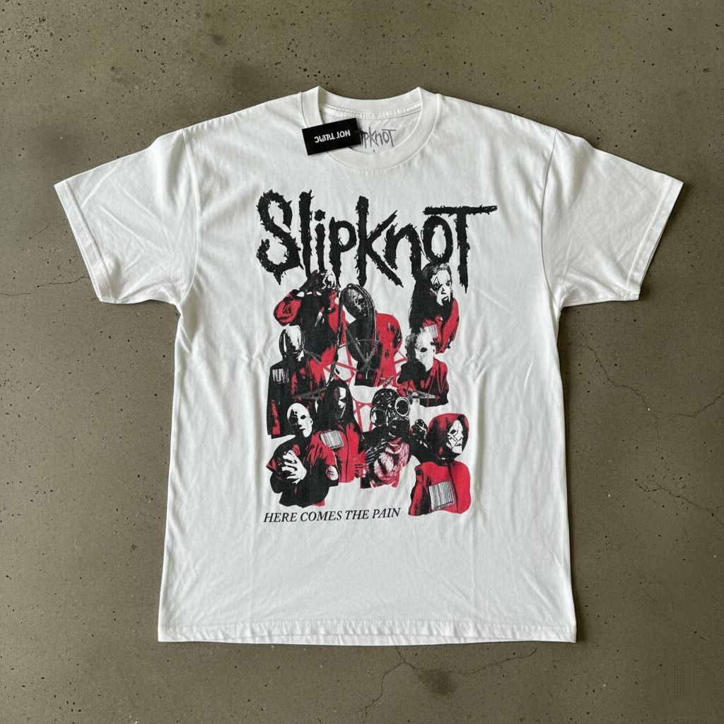 เสื้อยืด SLIPKNOT BAND OFFICIAL - HERE COMES THE PAIN