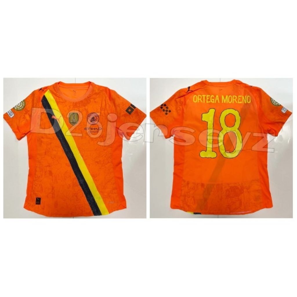 เสื้อแมนน์. CiTiiyY_ GK GOALKEEPER 2025 / 2026 + ชื่อพิมพ์ ORTEGA MORENO 18 / EDERSON 31 / กําหนดเอง