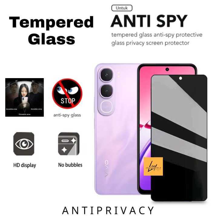LAYAR กระจกนิรภัย 9H Primefit Anti SPY ความเป็นส่วนตัว Vivo Y21d Y29 4G Y19s Pro GT Y18 Y28 Y17s Y27