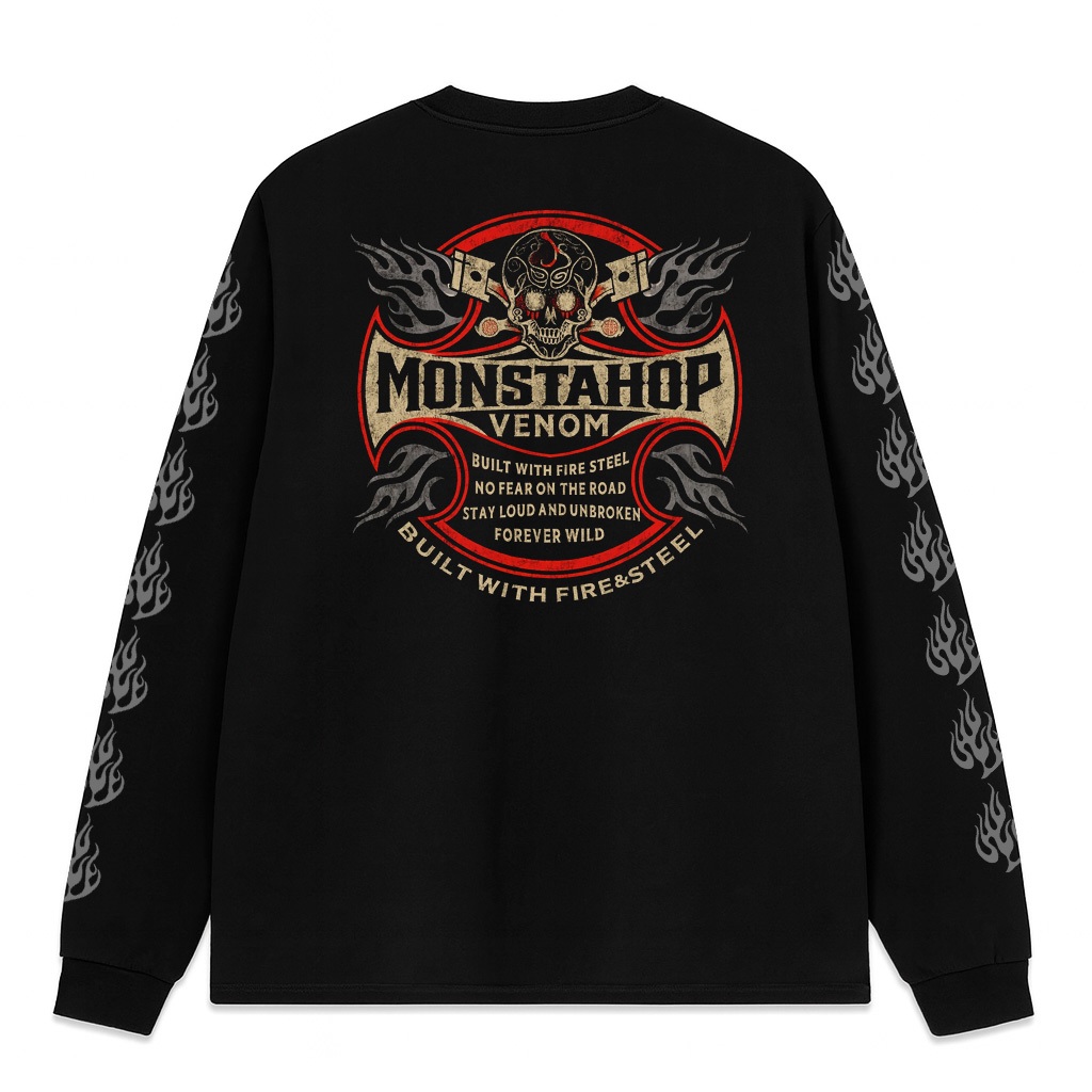 เสื้อยืดแขนยาว MSHP VENOM วัสดุ 24s แถมสติ๊กเกอร์ SKENA_KAOS