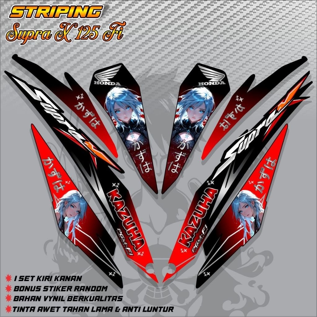 Supra x 125 Fi Cw 2014 - Now Striping Sticker / Honda Supra x Cw Injection Decal Sticker