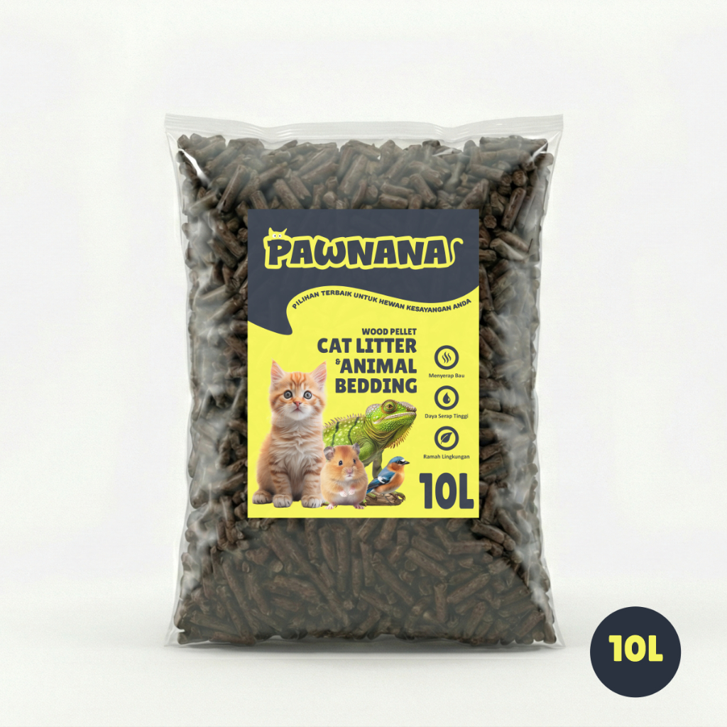 PAWANA - WOOD PELLET CAT LITTER & ANIMAL BEDDING 10 ลิตร