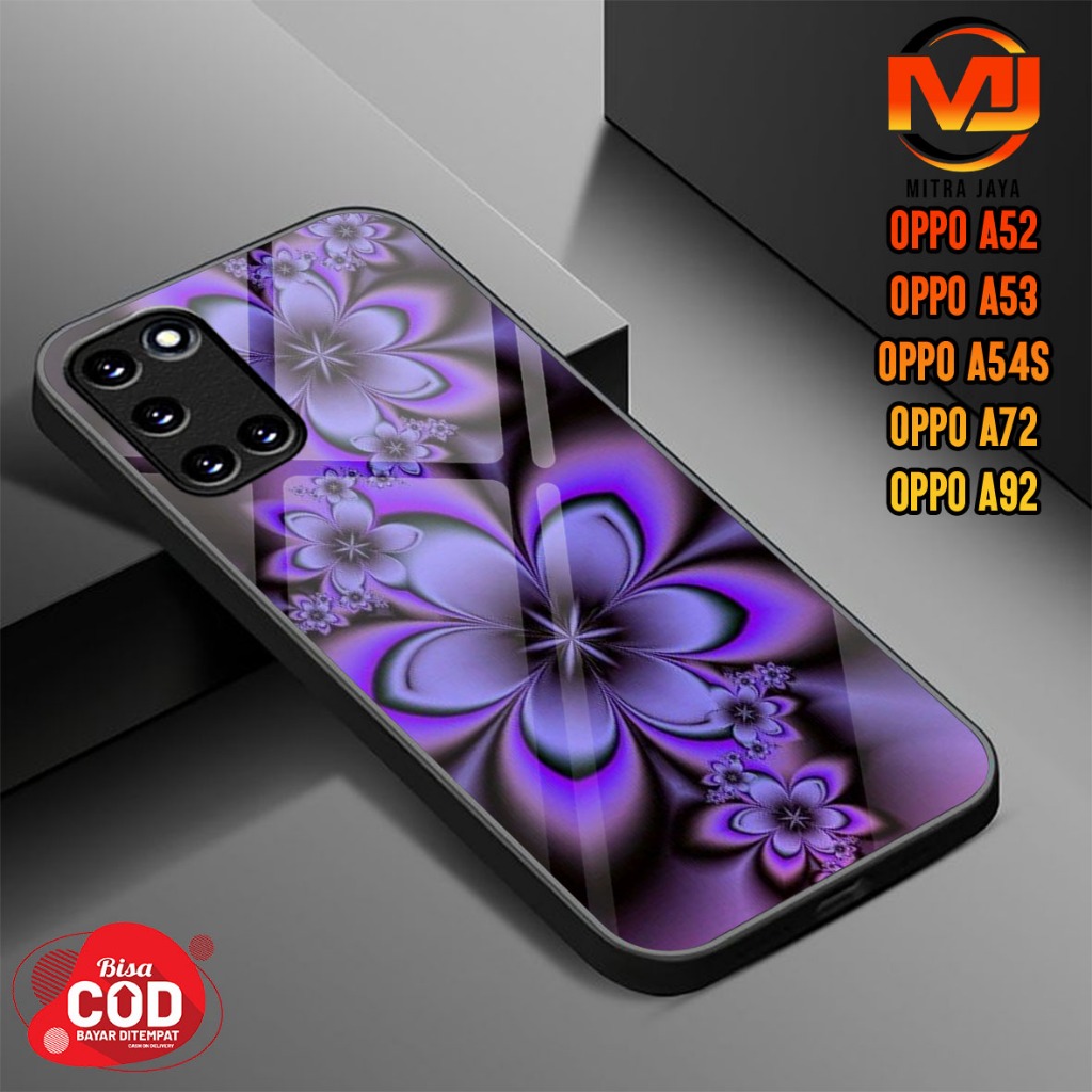 OPPO A52 / A53 / A54S / A72 / A92 Case - Mitra Jaya - Fashion Case Flower Casing Hp Case Softcase Ha