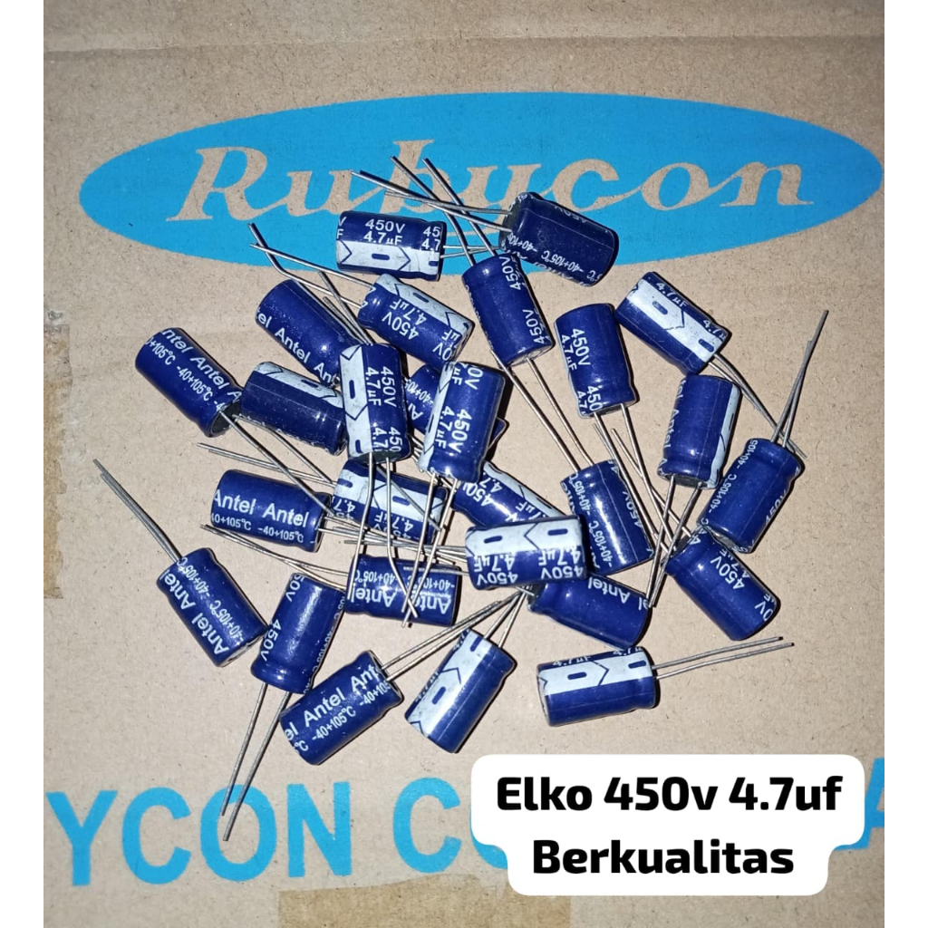 5 ชิ้น Elko 450v 4.7uf Original Good