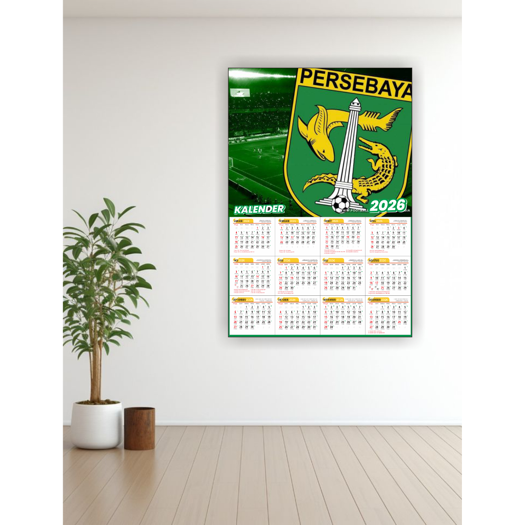 CALENDAR 2026 PERSEBAYA SURABAYA VIRAL CALENDAR 2026 CUSTOM CALENDAR