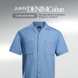 CUTOFF Juan Kemeja Denim Cuban Camp Bowling Shirt