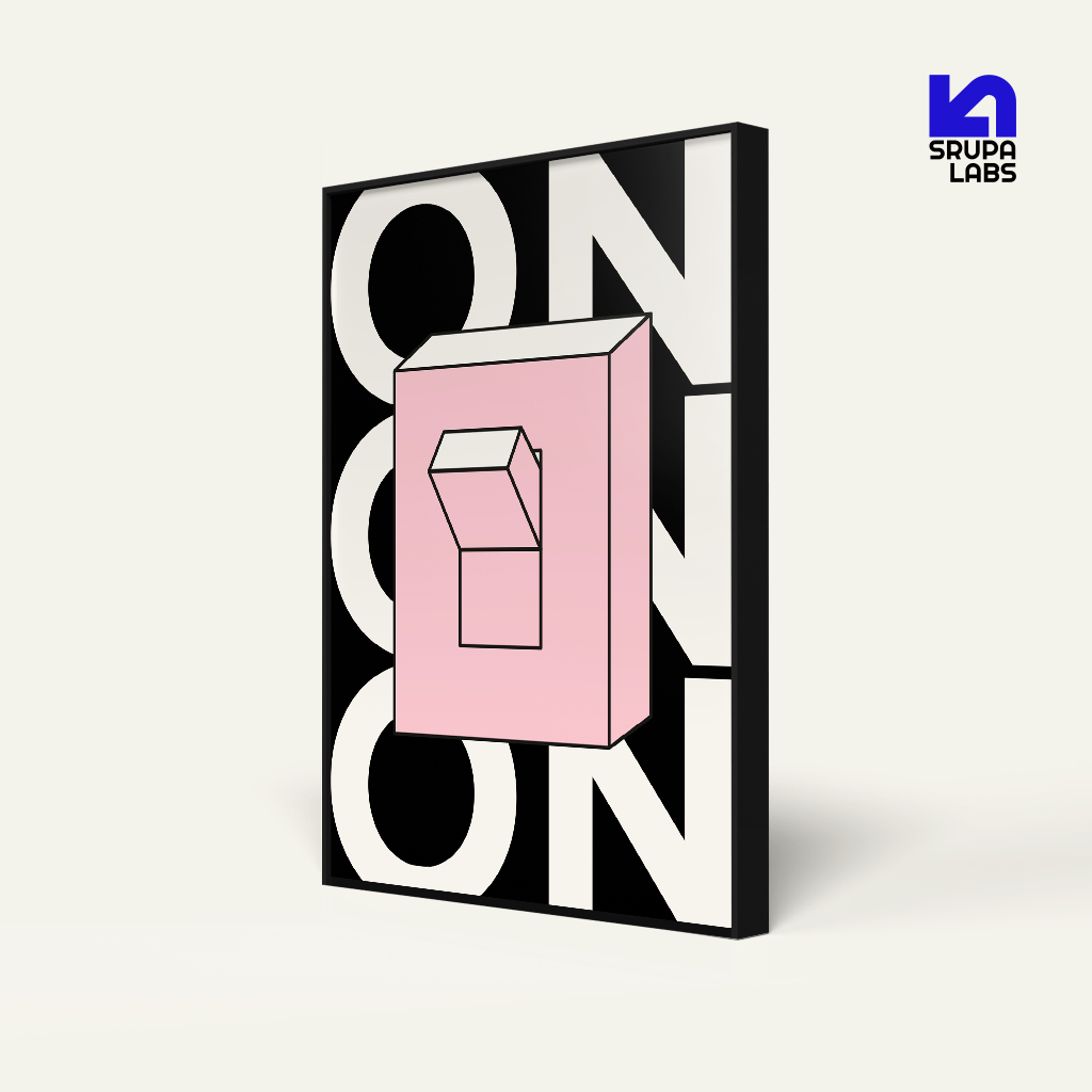 Turn It On 40x60 ซม. Frame & MDF โปสเตอร์ | 30x40 ซม | 20x30 ซม