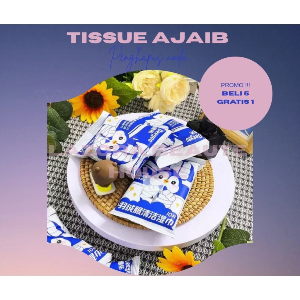 ซื้อ 5 แถม 1 ฟรี DEDO MAGIC WIPES STAIN TISSUE PORTABLE TISSUE TRAVEL TISSUE WASHLESS STAIN CLEANER