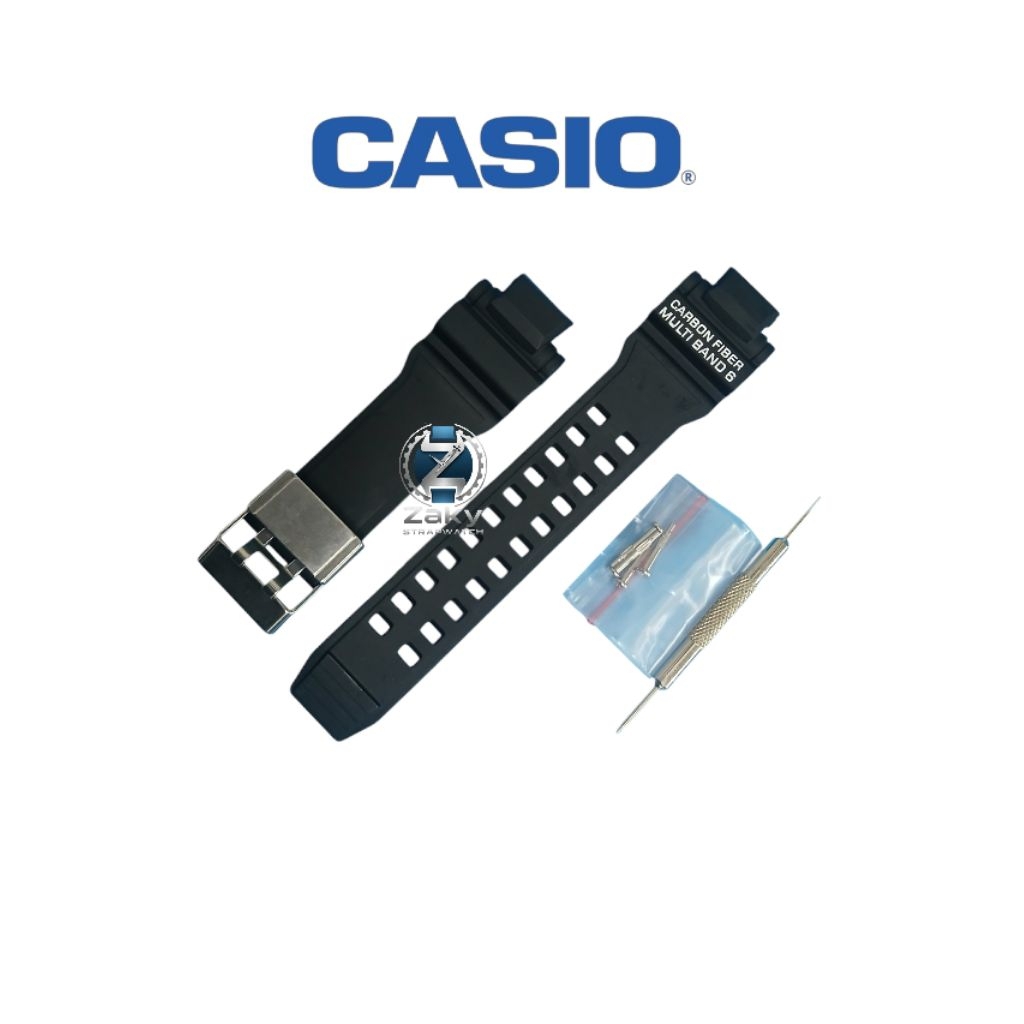 CASIO G-SHOCK GPW-1000 GPW1000 BLACK WATCH STRAP FREE REMOVER + BEND PACKAGE