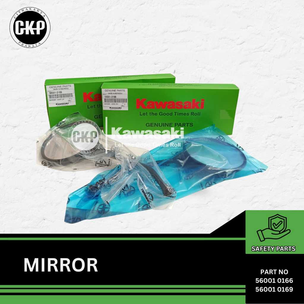 Kawasaki KLX150S / KLX150G / KLX150BF / W175 กระจกมองหลัง – อะไหล่เดิม Mirror Assy