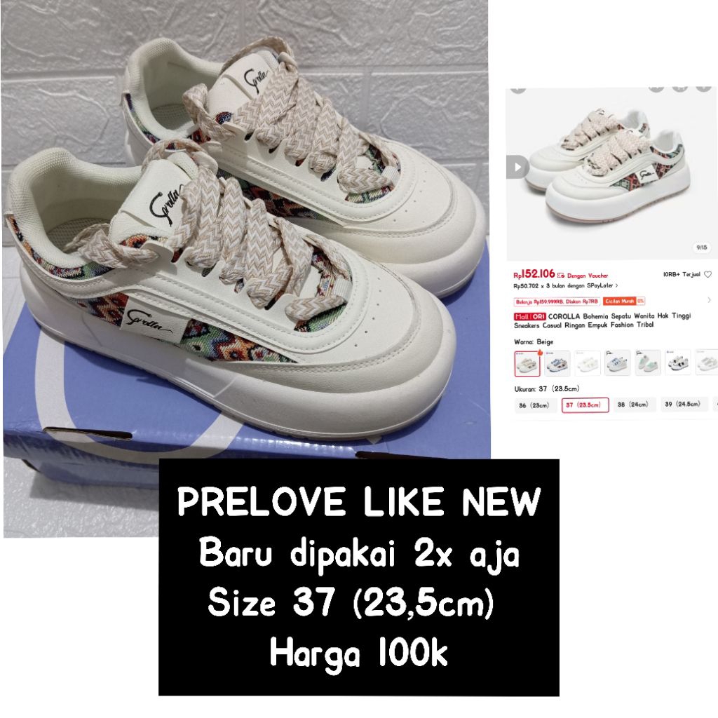 รองเท้าผู้หญิง/ Corolla รองเท้าโบฮีเมีย/ รองเท้าผ้าใบลําลอง (PRELOVE)