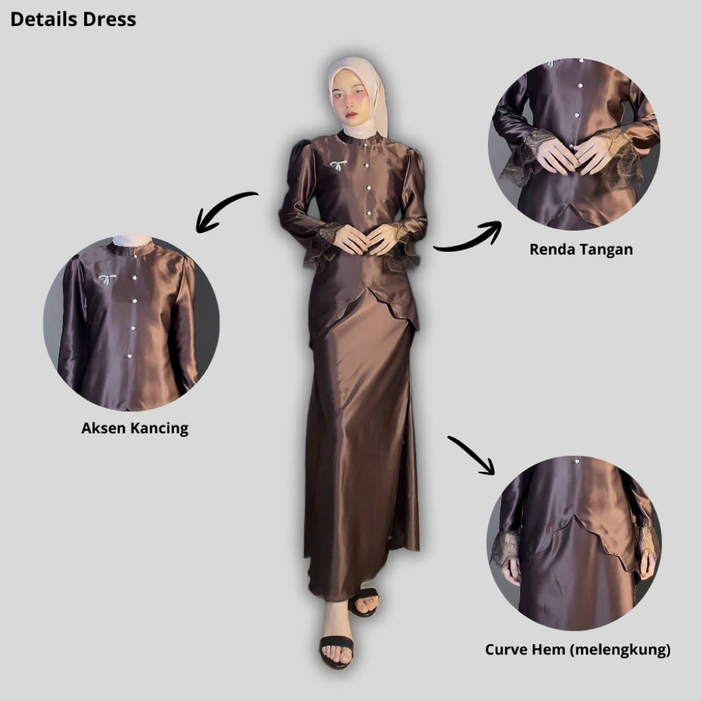 RISSTORE | AyunaชุดมาเลเซียEid Gamisชุดเชิญจบการศึกษาหมั้นเพื่อนเจ้าสาวงานแต่งงานSlim Body Fit Mermaidล่าสุดแฟชั่นของผู้หญิง2026 ราคา ถูกที่สุด ดีลบีเคเค แกลเลอรีภาพที่ 9