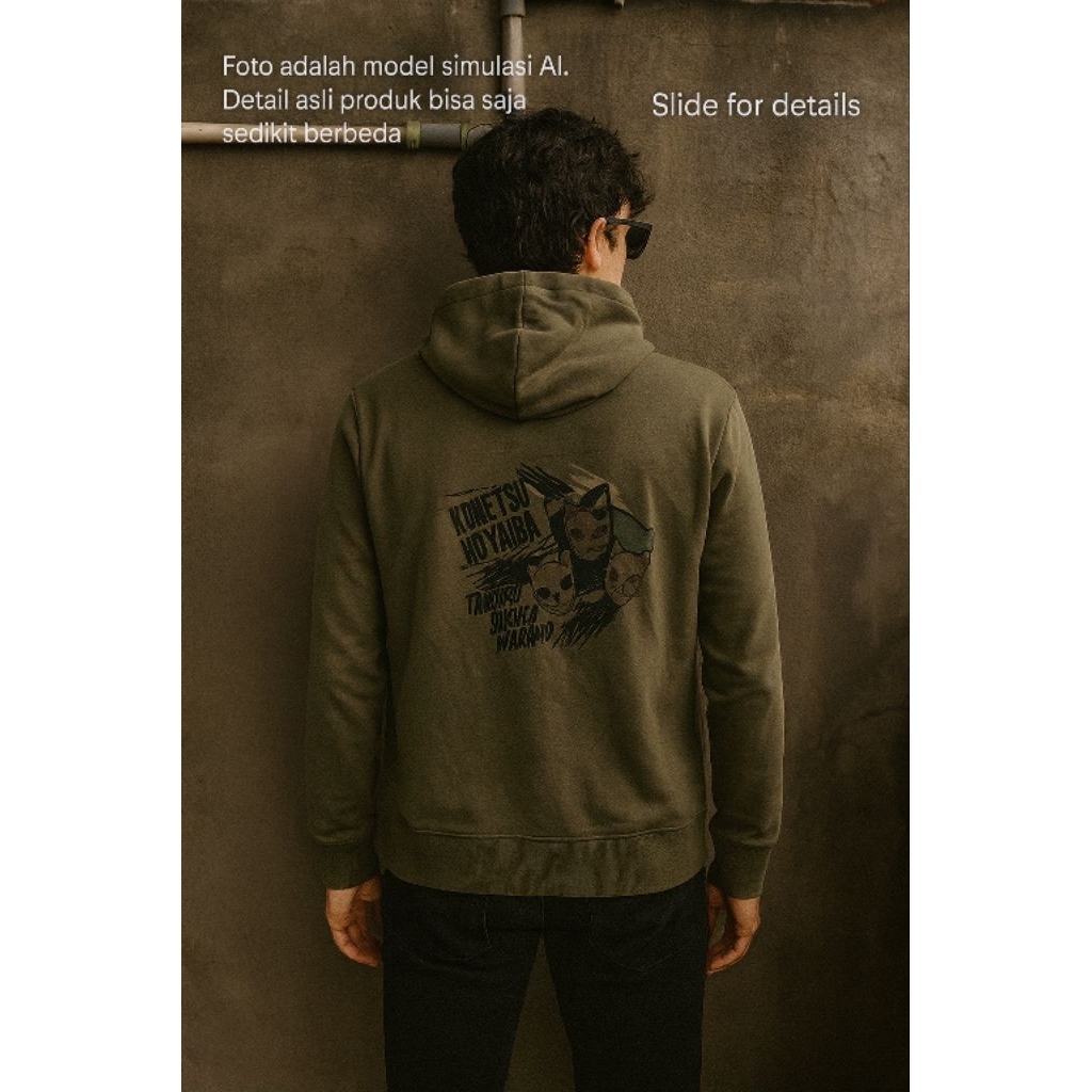 Casual Zip Hoodie official D*M0N SL**ER / KIM**5U NA Y**B4 O1 ไซส์ L (P71 x L54)