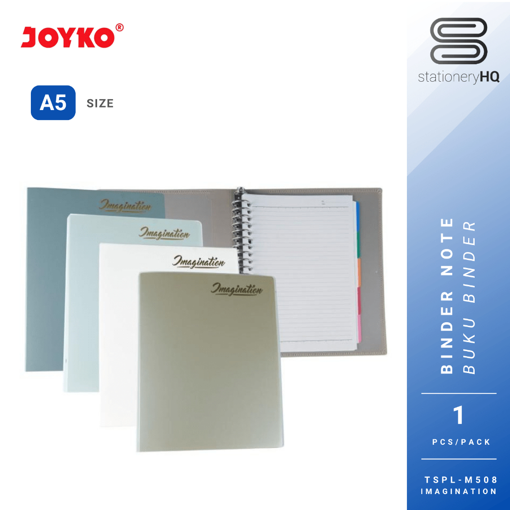 Joyko A5 Binder แฟ้มหมายเหตุแผนที่ Binder ธรรมดาฟรี Divider A5-TSPL-M508