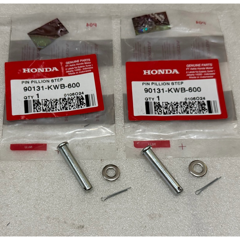 2 ชุดพักเท้าหลังเพลาพิน Revo110 Blade110/125 Supra X125 FI ใหม่ 90131KWB600