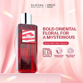 SLAVINA Body Mist Red Opium by Nagita Slavina – Parfum Wanita Tahan Lama & Minyak Wangi Premium Sexy Romantic Fruity Floral Vanilla Parfum Fresh Body Spray Long Lasting Fragrance Untuk Wanita Pria