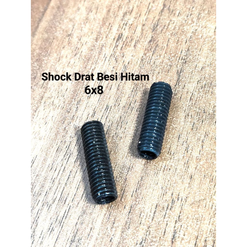 M6xM8 โช๊คเกลียวเหล็ก / โช๊คเกลียวเหล็กสีดํา M6XM8