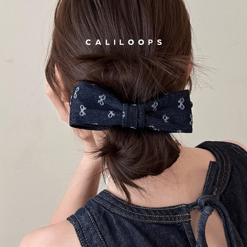 Caliloops Banana Hair Clip Accessories Ribbon Denim Jeans Women Korean Banana Clip Fyno