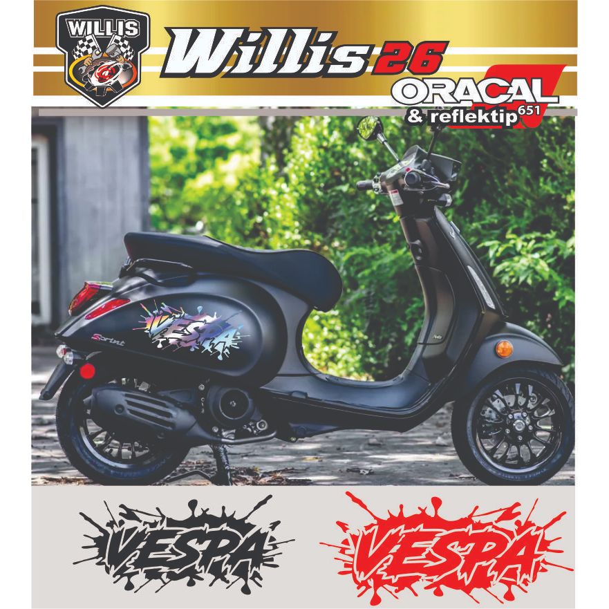 V71 สติ๊กเกอร์ติดมอเตอร์ไซค์ Vespa / สติ๊กเกอร์ Vespa Sprint / สติ๊กเกอร์ Vespa Lx / สติ๊กเกอร์ Vesp