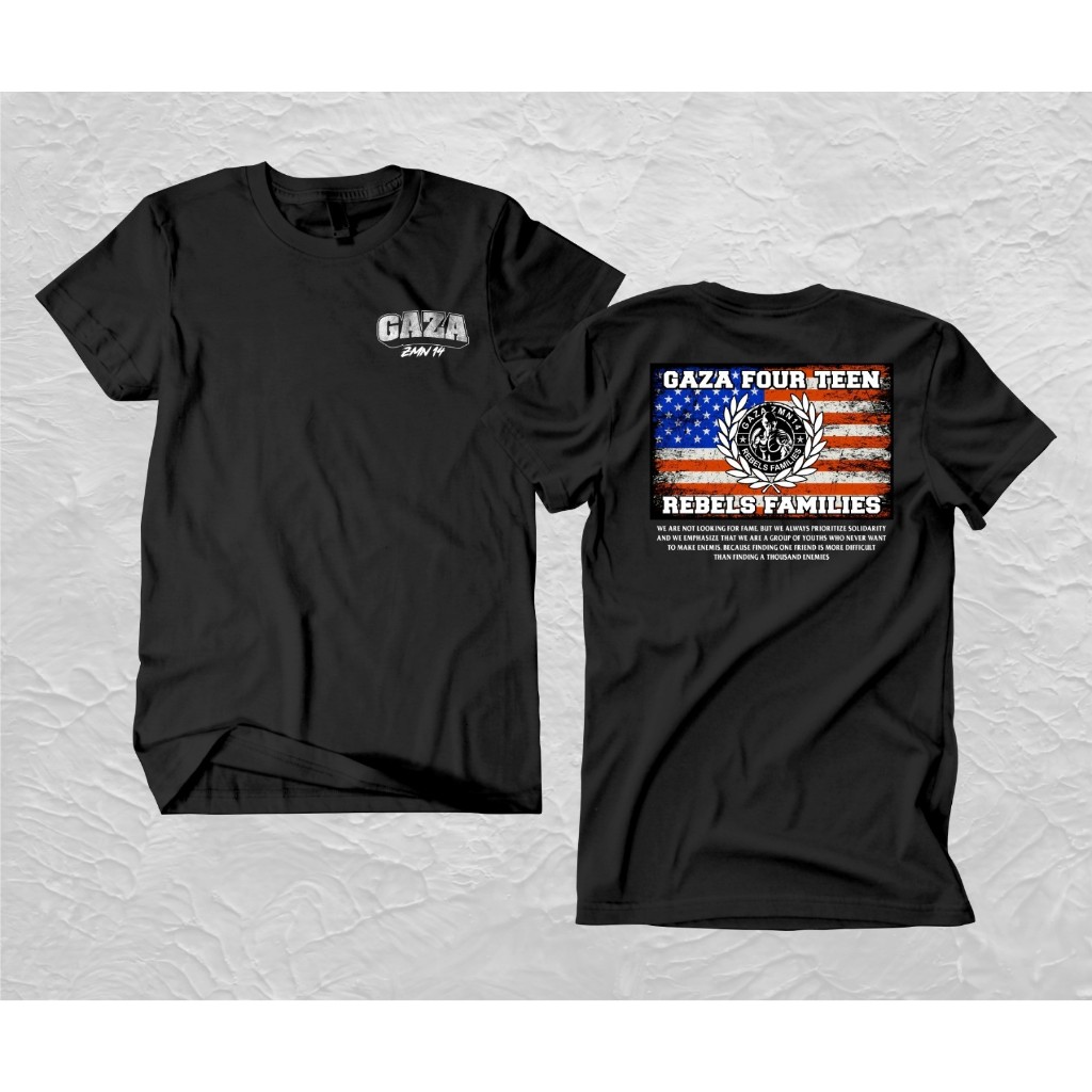 เสื้อยืด GAZA FOUR TEEN REBELS FAMILY TSHIRT l LATEST GAZA ZMEN