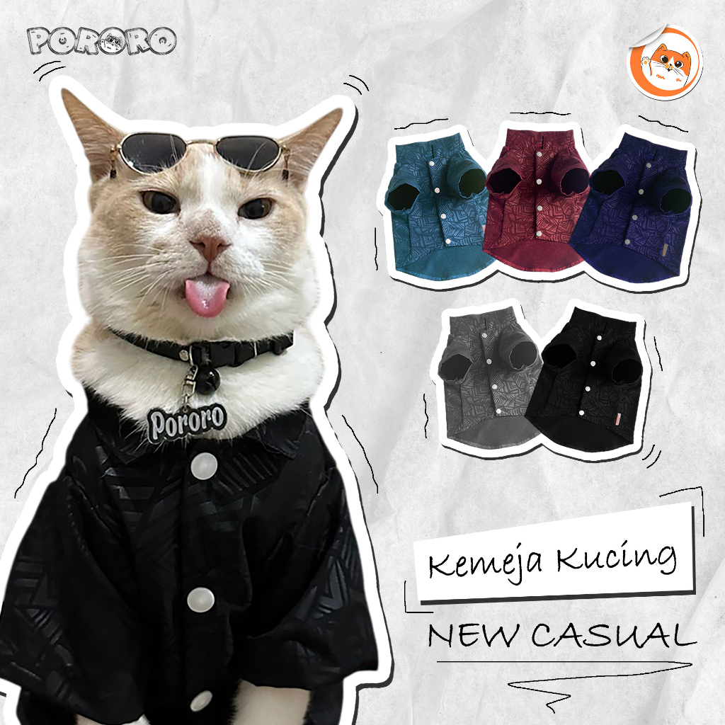 KEMEJA Pororo Cat Shirt Pororo New Casual