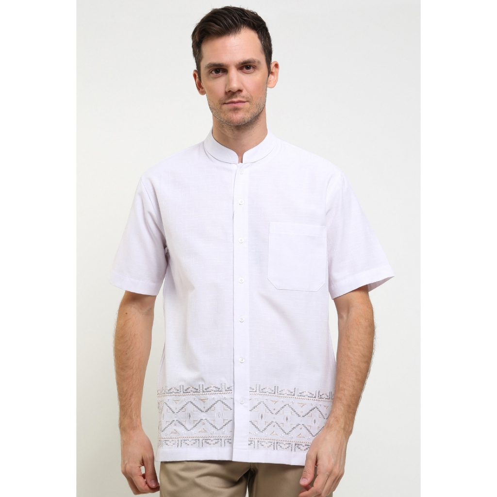 Al- Mustika Tavern AM White Short Koko Shirt