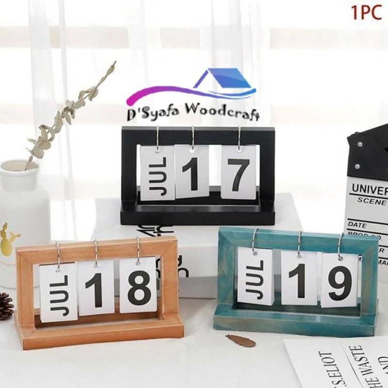 UNIQUE WOODEN TABLE CALENDAR/DESK CALENDAR/TABLE CALENDAR