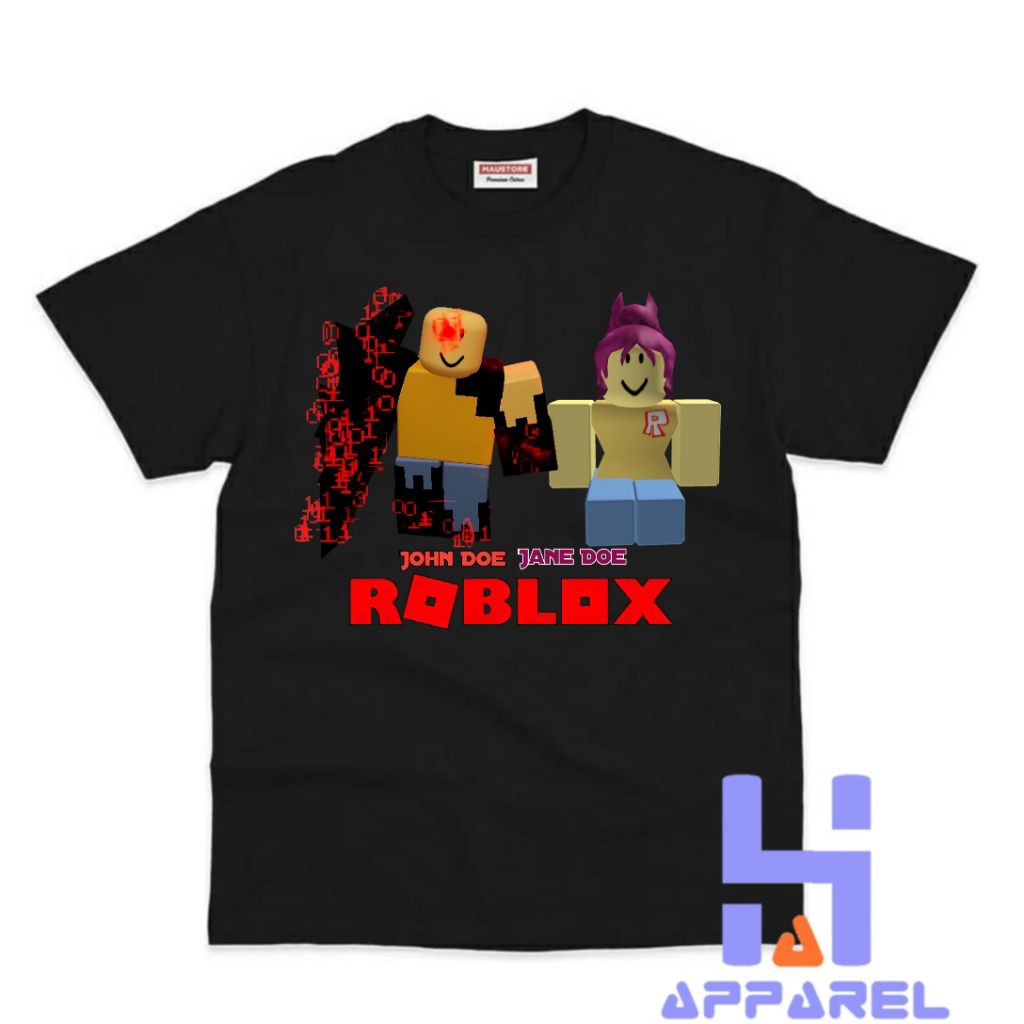 CHILDRENS CLOTHES CHILDRENS CHARACTER เสื้อยืด JOHN DOE X JANE DOE FORSAKEN ROBLOX