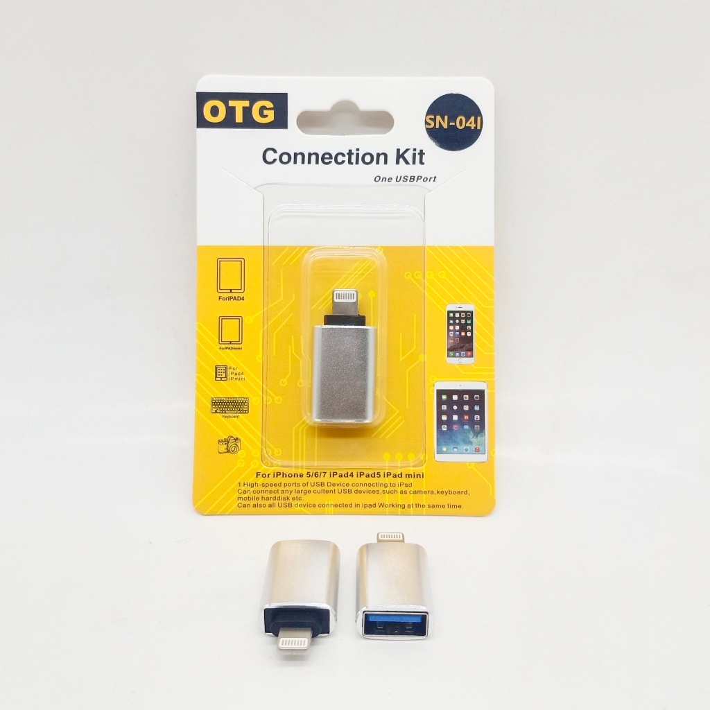 OTG IPhone To USB 3.0 หญิง Android ใช้งานร่วมกับ OTG iPhone เป็น USB 3.0 หญิง SN-041 OTG USB แฟลชไดร