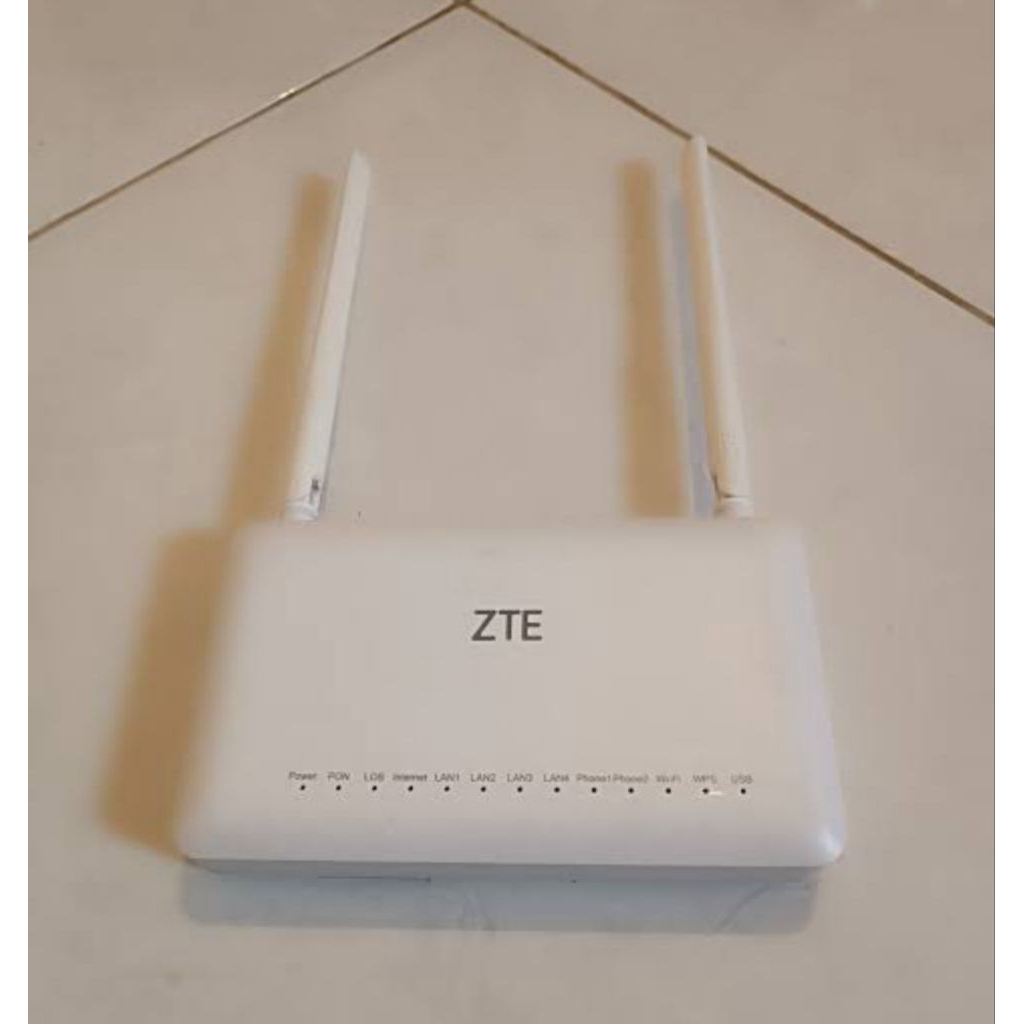 HIJAU GPON ONT ZTE ZXHN F670L FORT สีเขียว + อะแดปเตอร์