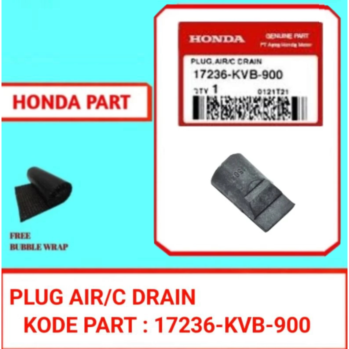 Honda Water Plug/C Drain 17236-KVB-900 - ยาง Water Drain Stopper / Astra Honda กล่องกรองมอเตอร์