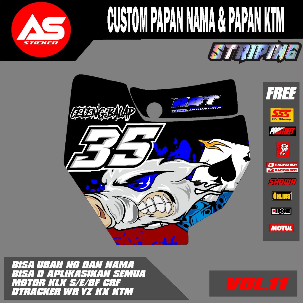 จานสตาร์ทหมายเลข + บังโคลนหน้า MOTORCYCLE YZ 85 CRF KLX 150 KLX BF KLX GORDON DTRACKER KX YZ KTM VIA