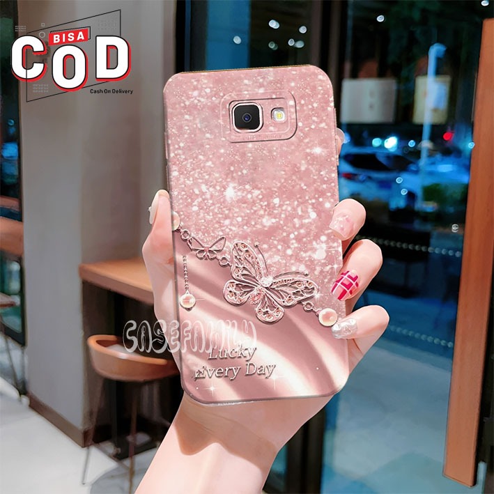 Procamera Samsung J7 J2 Prime / J7 Core J7 / J8 A6 Plus / J6 Plus / J4 / J4 Plus Motif butterfly glt