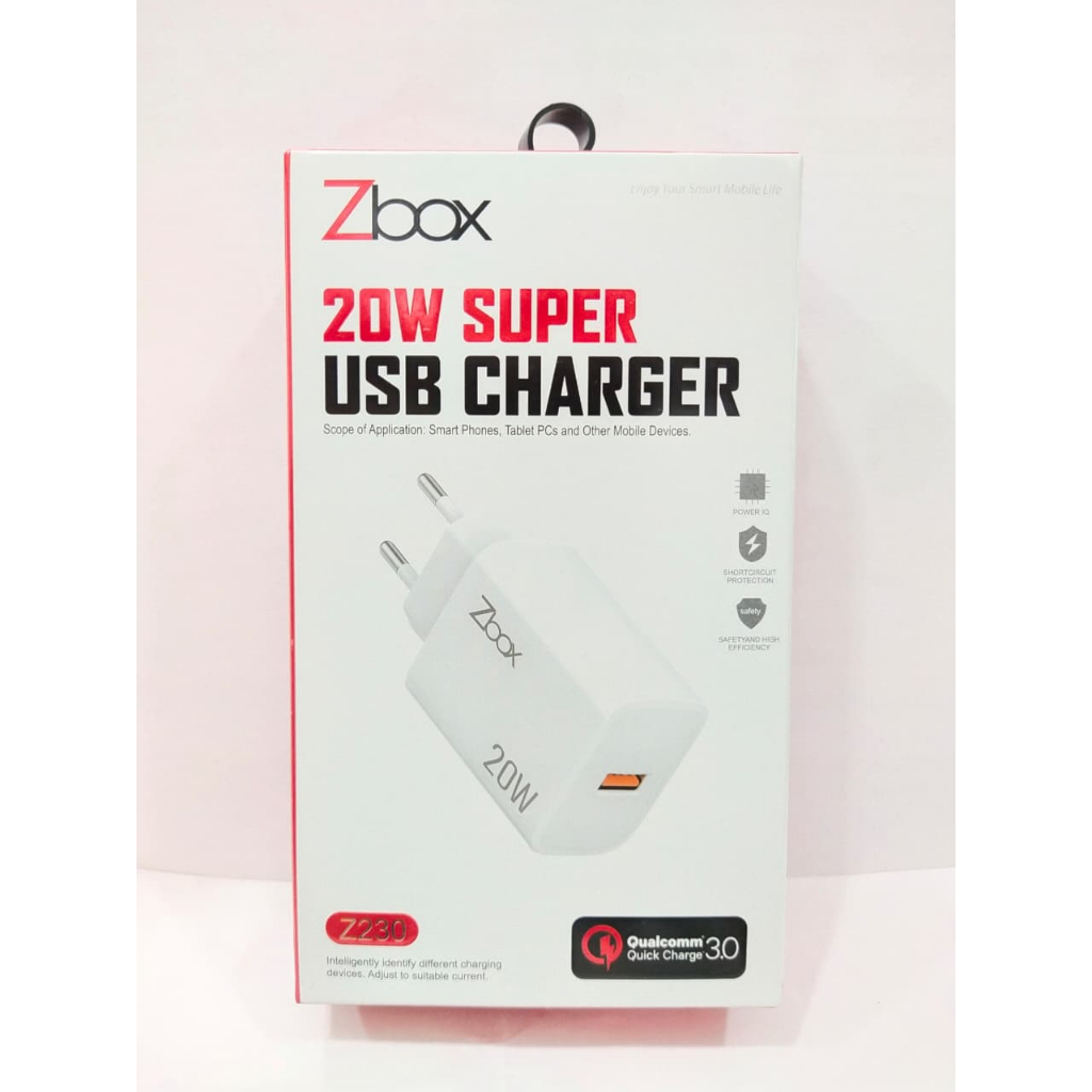 เครื่องชาร์จ Zbox Z230 Micro | Type C 20W Super USB Charger Quick Charge 3.0A