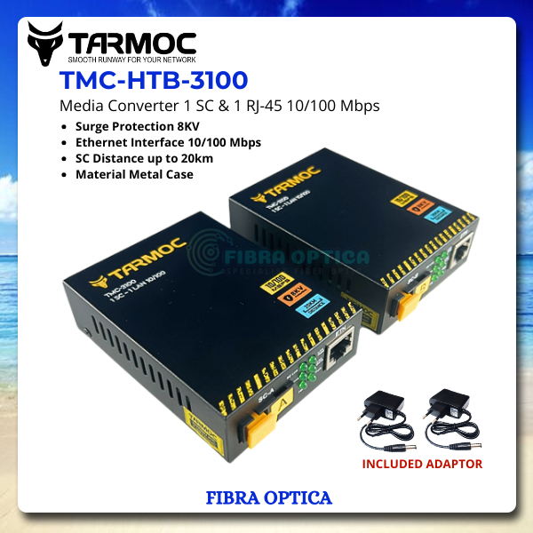 Tarmoc TMC-HTB-3100 Media Converter HTB 3100 10/100 1FO 1Lan