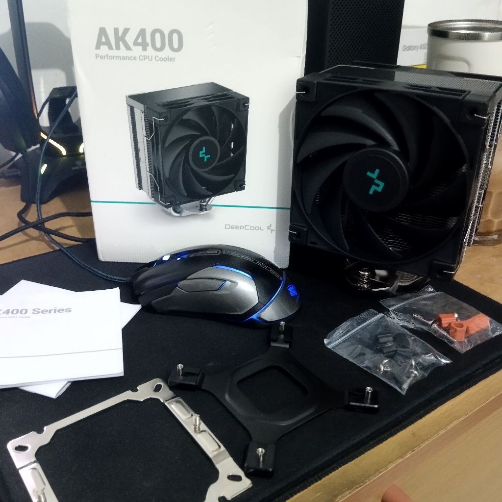 HSF พัดลมฮีทซิงค์ CPU Cooler Deepcool AK400 Plus พัดลมคู่ AM4 AM5 Intel LGA 1200 115x 1700 ไม่มี AG4