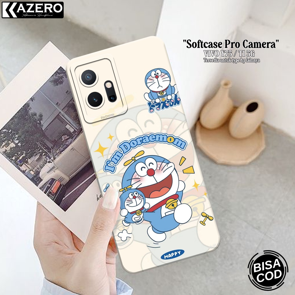 HP เคส VIVO Y75 / T1 5G ล่าสุด - เคสแฟชั่นการ์ตูน - เคส VIVO Y75 / T1 5G - เคสซิลิโคนกล้อง Pro - เคส