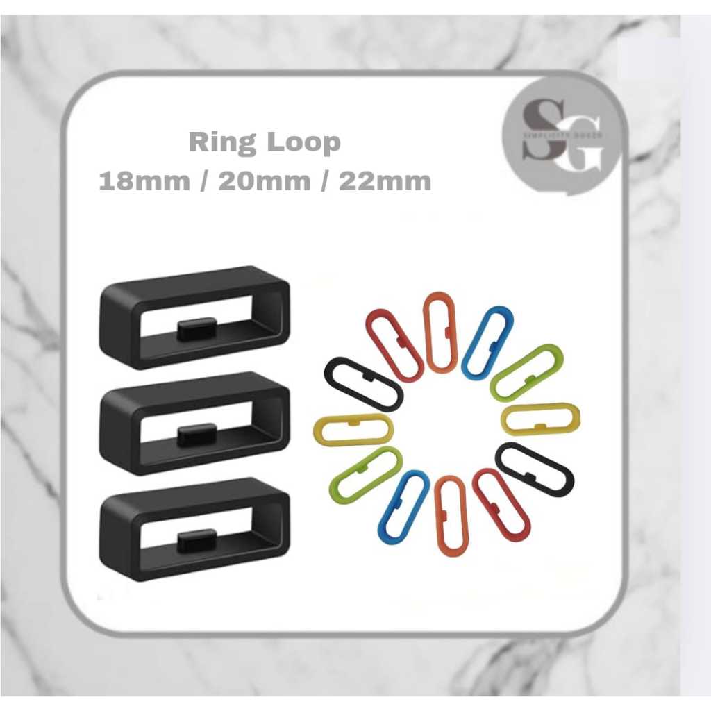 RING LOOP STRAP RUBBER WATCH 18MM 20MM 22MM WATCH STRAP