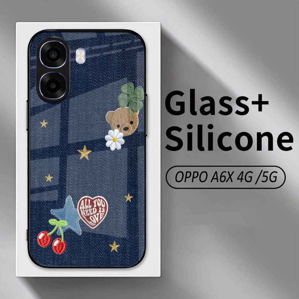 HP Glossy Glass Phone Softcase สําหรับ OPPO A6X 4G-5G - OPPO A6X 4G Case - OPPO A6X 5G - OPPO A6X 4G