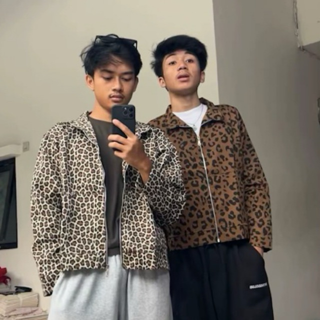 เสื้อแจ็คเก็ต LEOPARD PATTERN WORK | LEOPARD TRANTING BOXY JACKET
