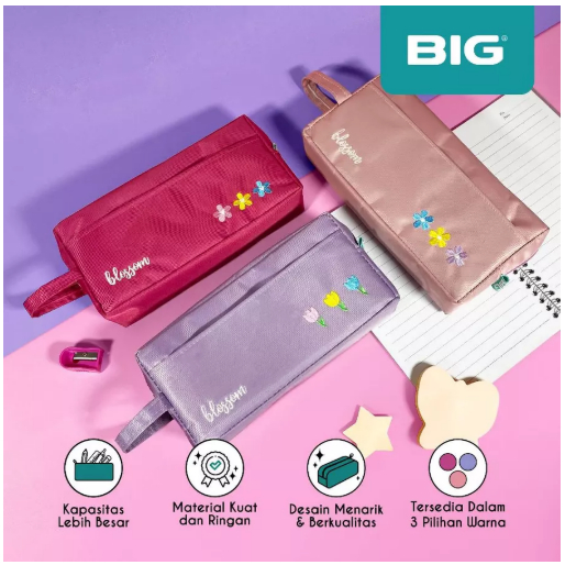 [ ชิ้น ] BIG รุ่น Flower Blossom Pencil Case Jumbo Large Pencil Case PF-009